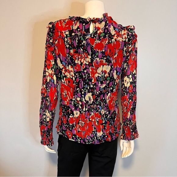 J. Crew Floral Blouse - Red and Black - Picture 9 of 10